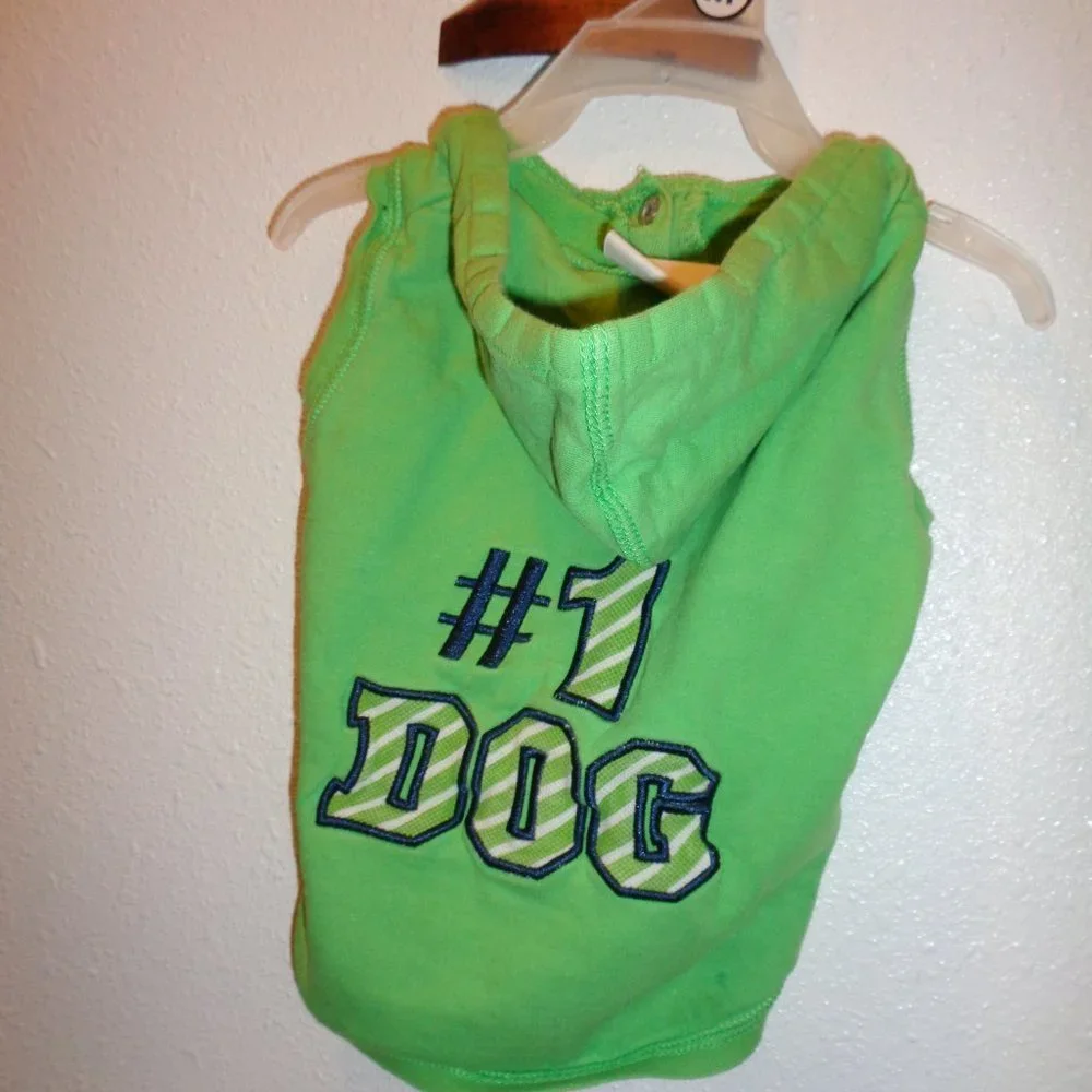 Martha Stewart Pets Green #1 Dog Hoodie Size Medium